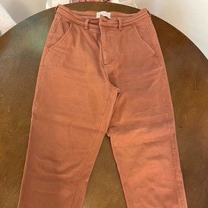 Everlane Straight Leg Crop Cocoa Brown, size 12